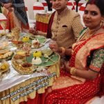 2021Special-Dinner-Arranged-with-golden-plate,-Bride-Groom-