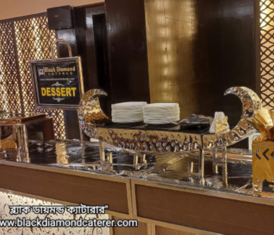 Live food counter at Bengali wedding catering, Kolkata